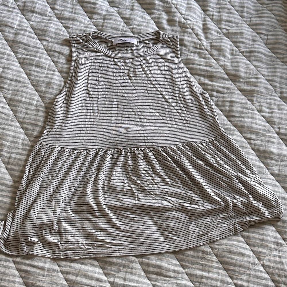 Striped Peplum Top